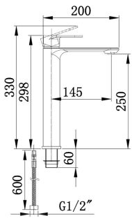 Смеситель для раковины Boch Mann Santa XL хром BM9129